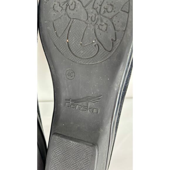 Dansko Blue Shimmer Metallic Clog Loafer Comfort Nursing Shoe Womens Size 40 - Picture 12 of 13